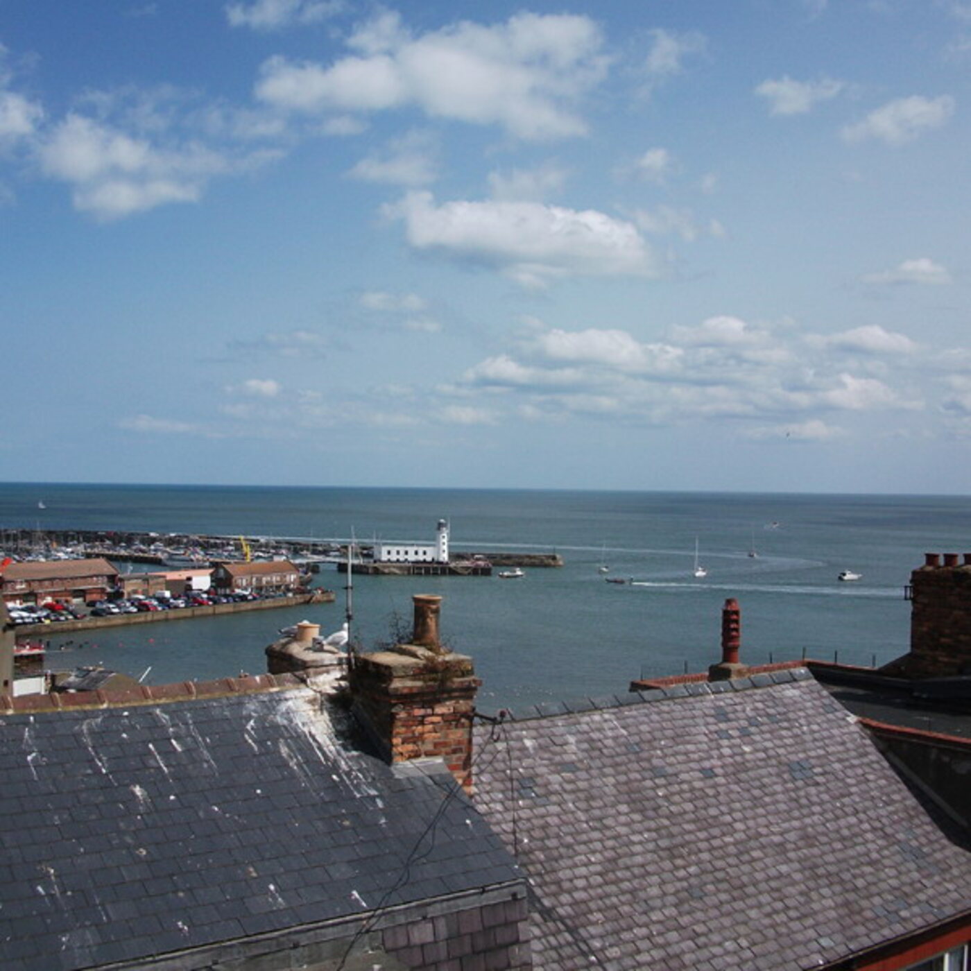 Scarborough harbour view from Blands Cliff Lodge