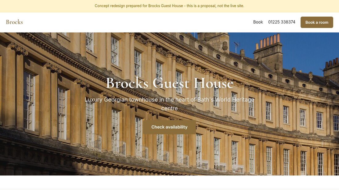 Georgian guest house website concept