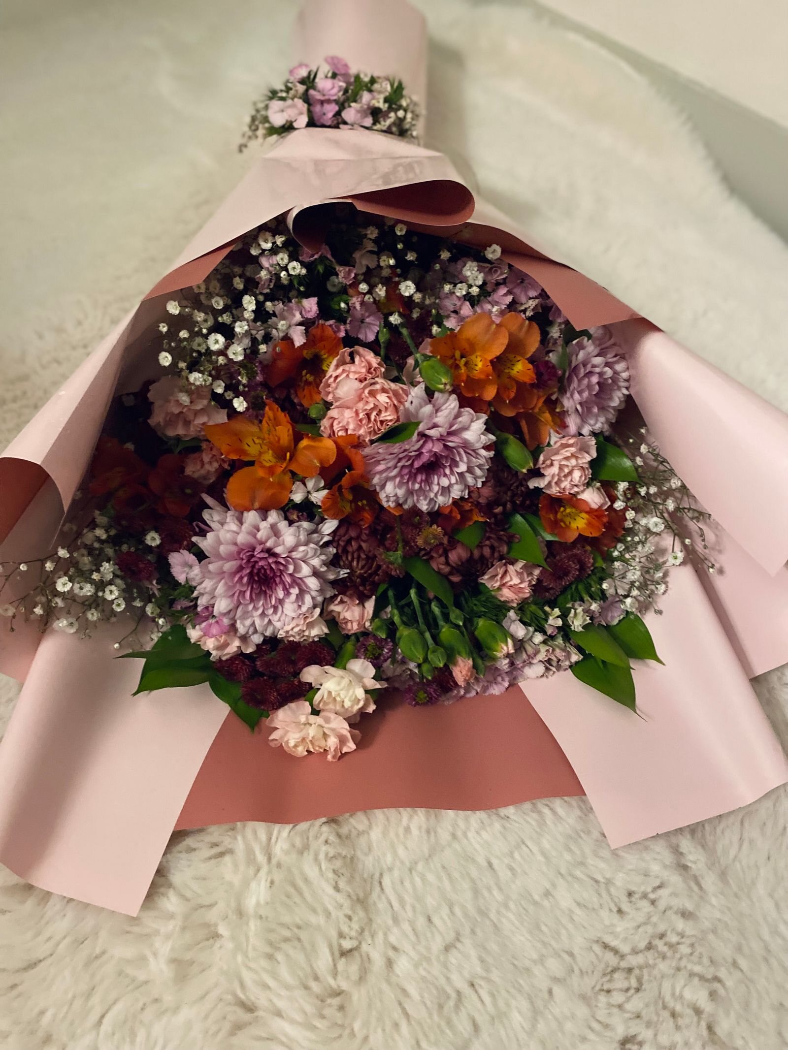 Beautiful pastel flower bouquet