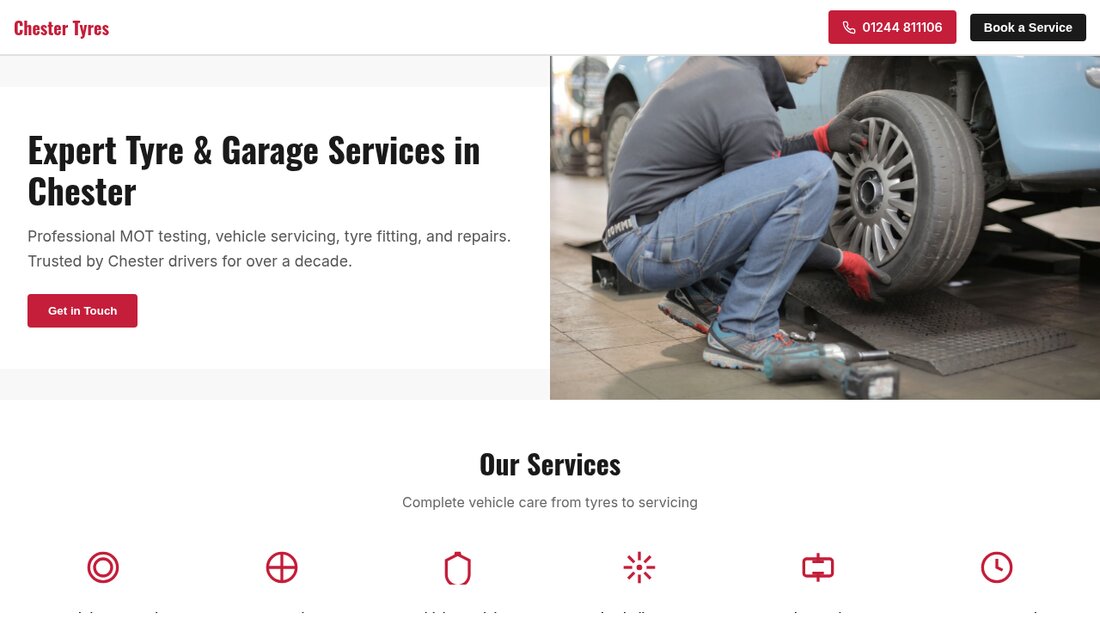 Garage website concept