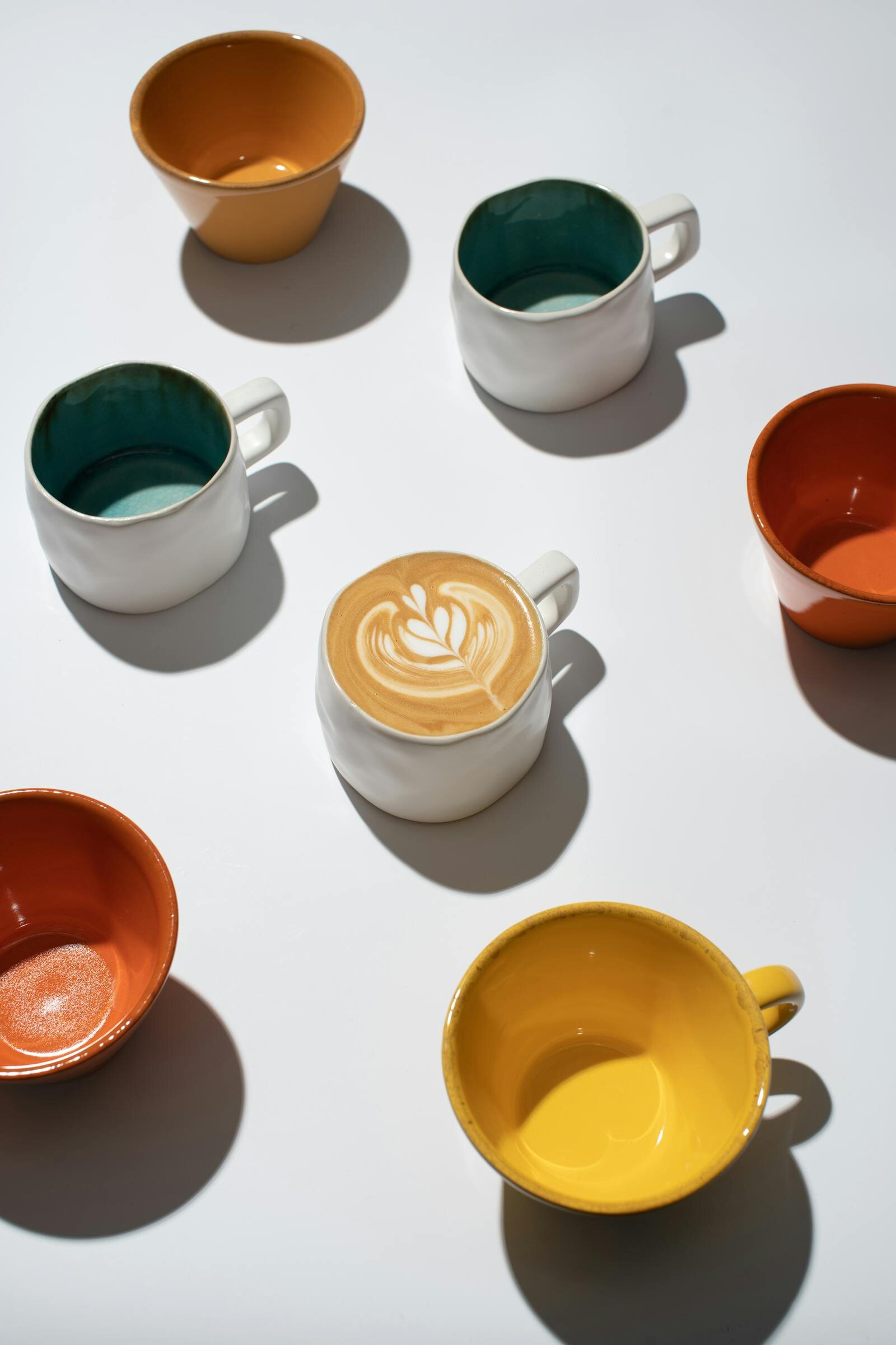 Flat white espresso drink