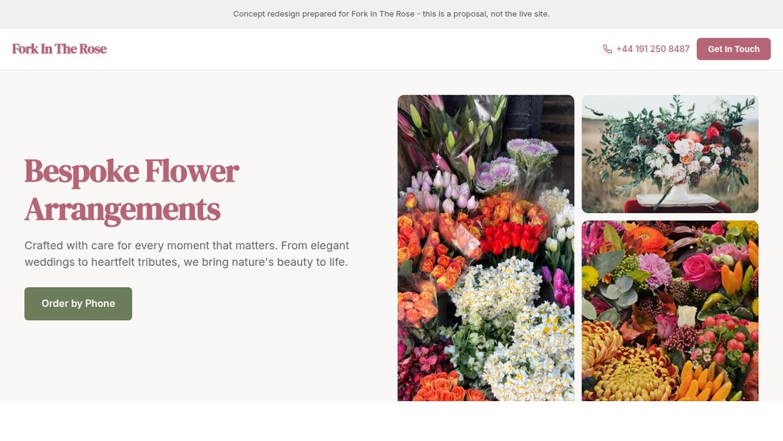 Florist website concept