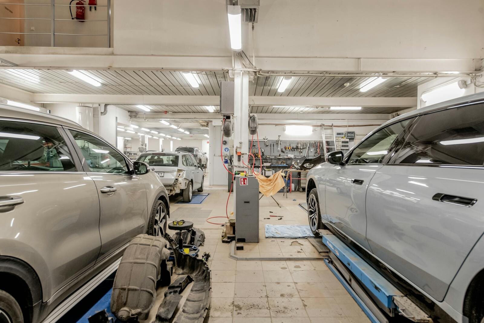 Modern auto repair workshop