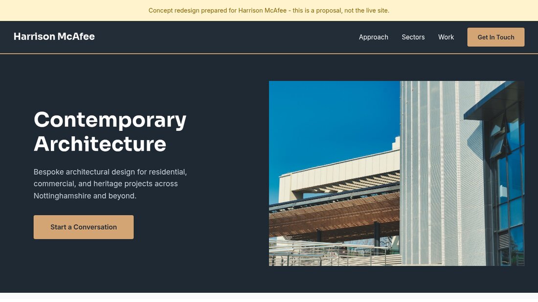 Architects website concept