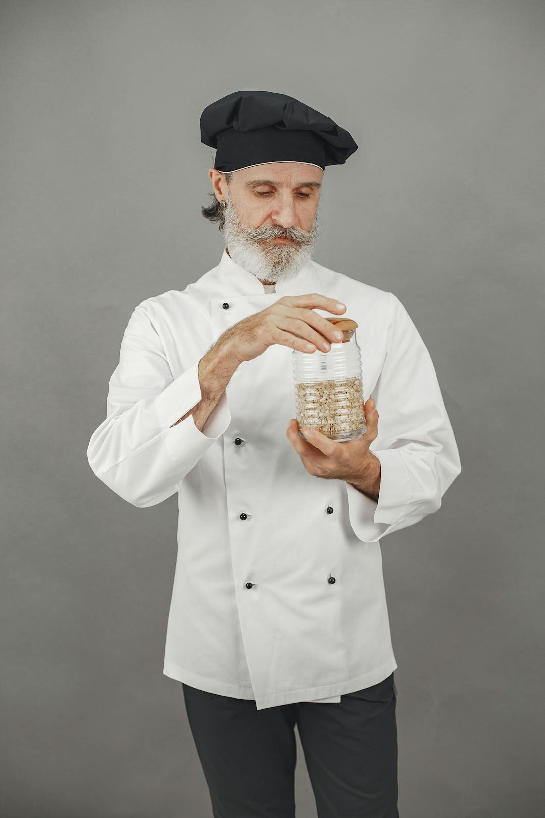 Professional chef in whites
