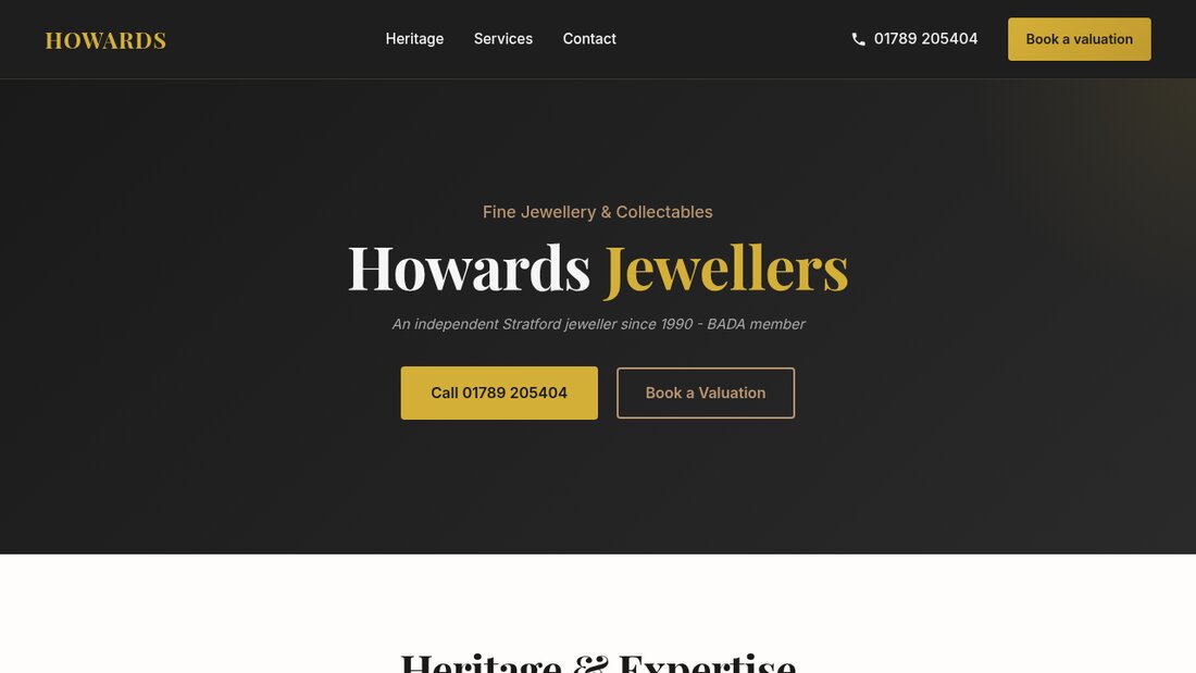 Jeweller website concept