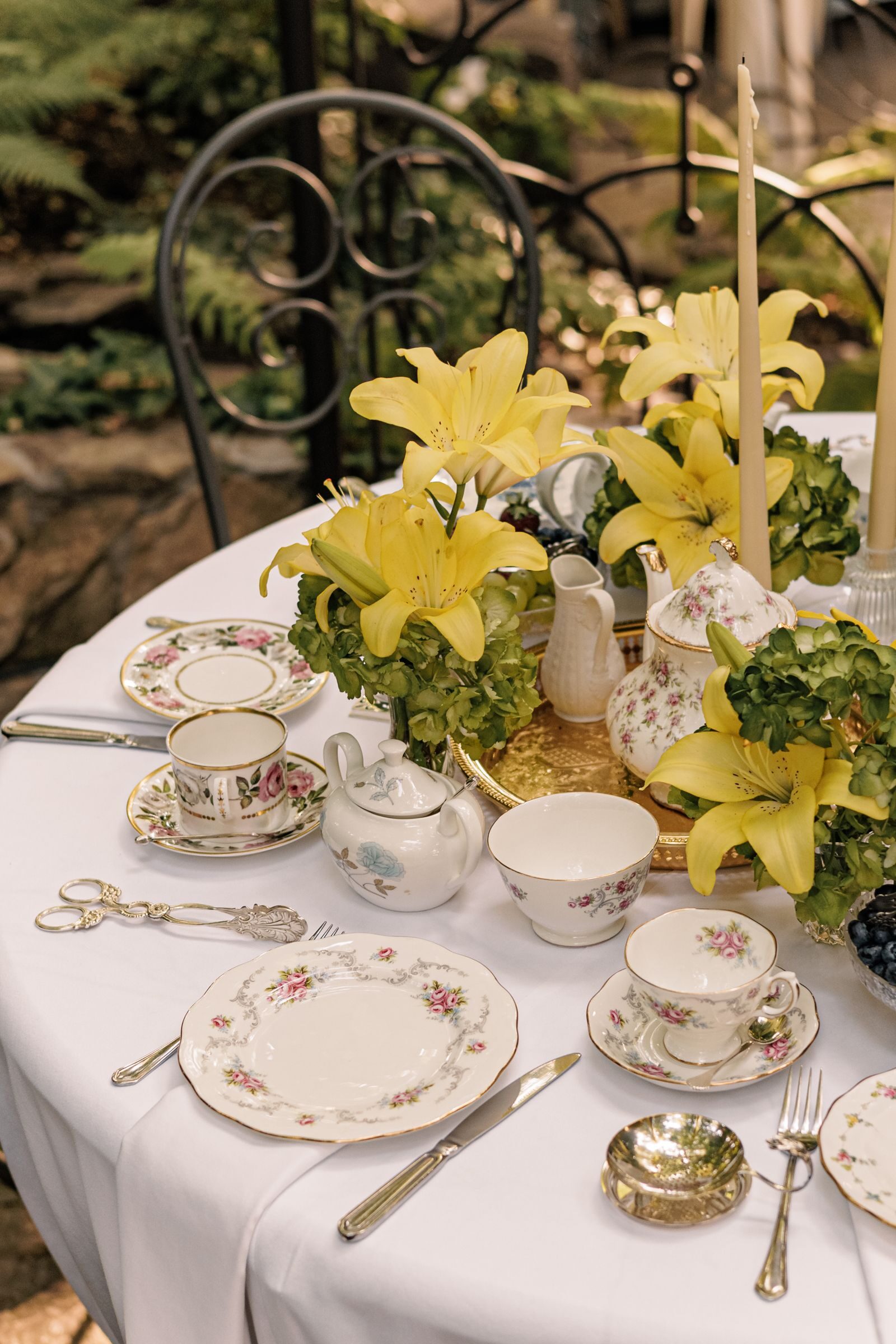 Elegant afternoon tea service