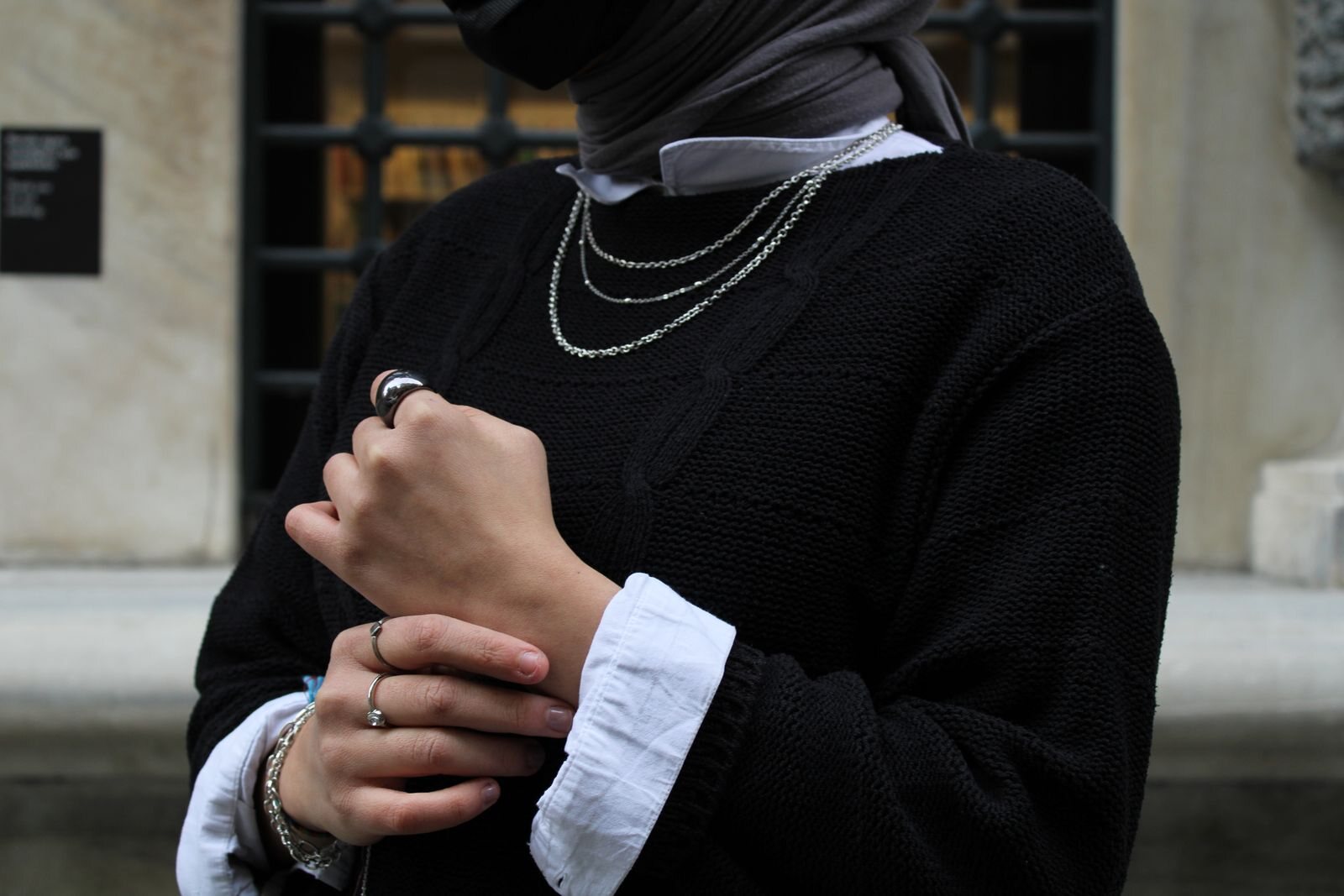 Silver rings and necklaces