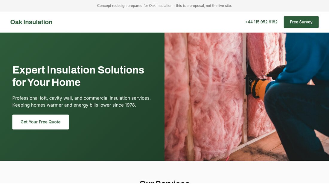 Insulation website concept