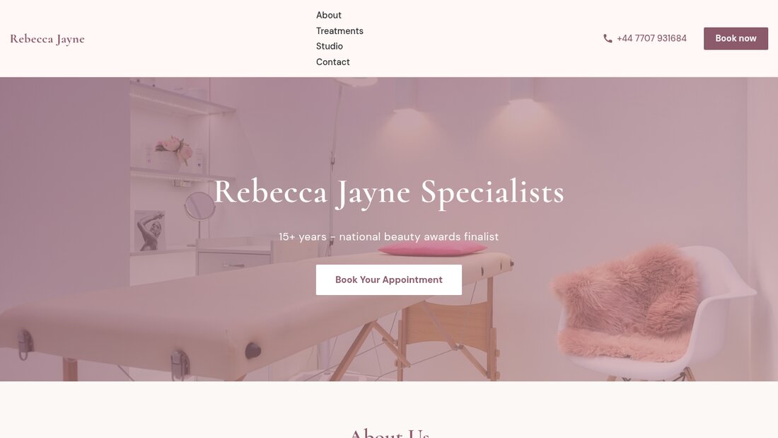 Beauty salon website concept