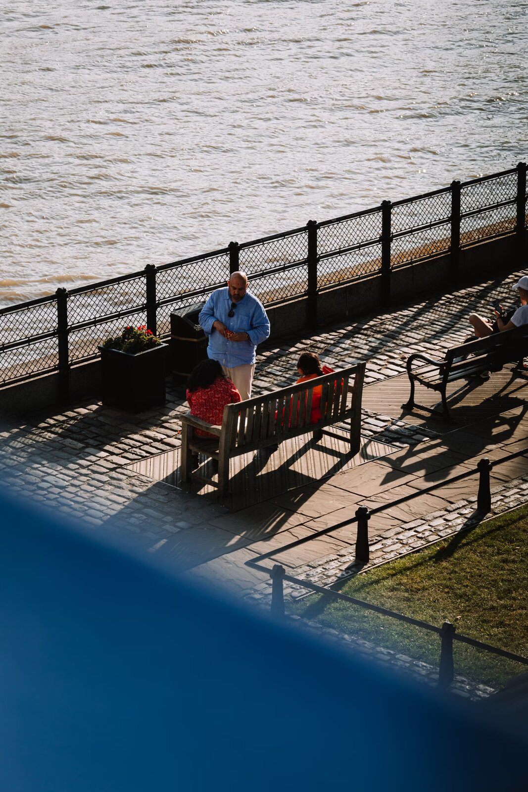 English riverside promenade by the River Dee
