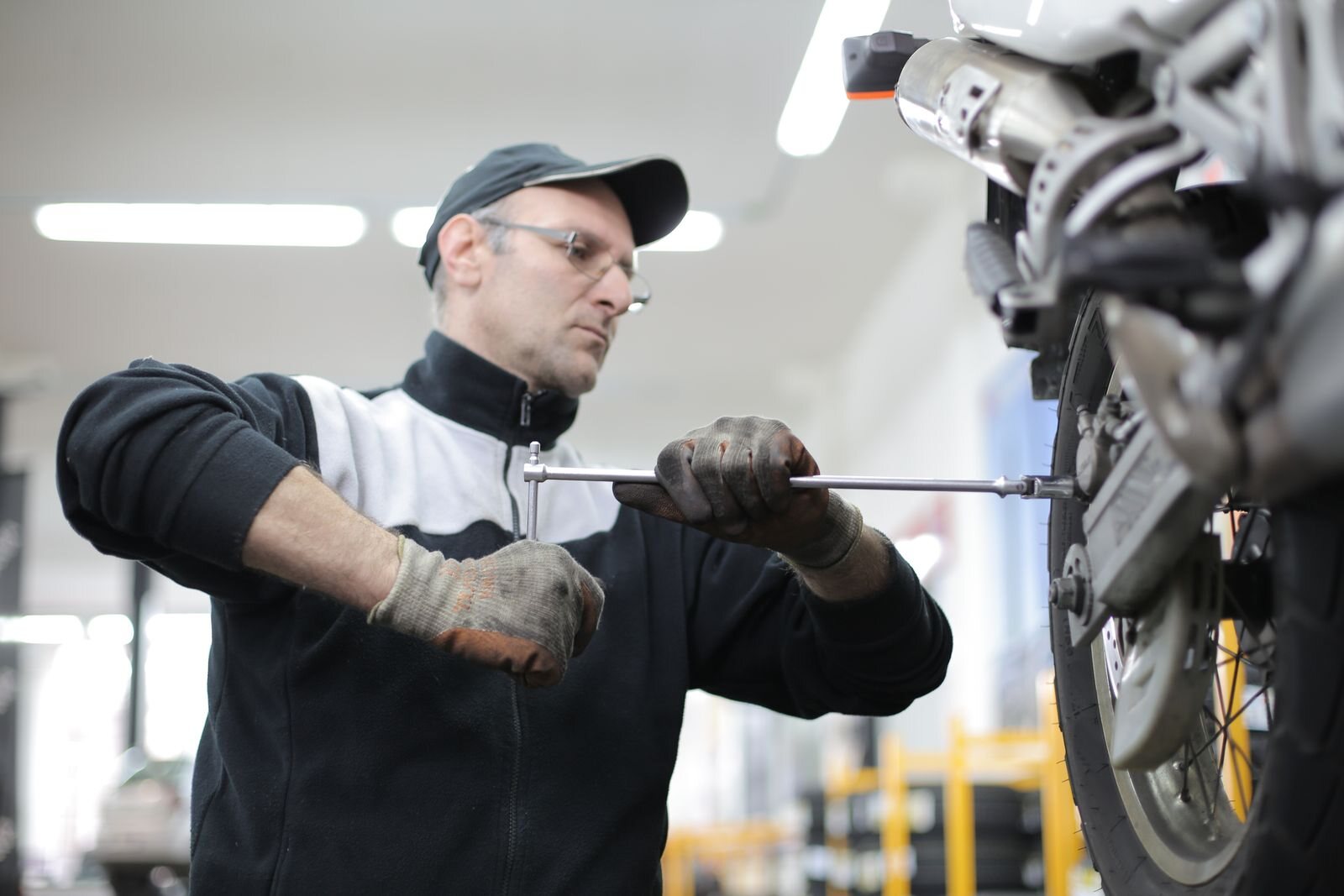 Mechanic working