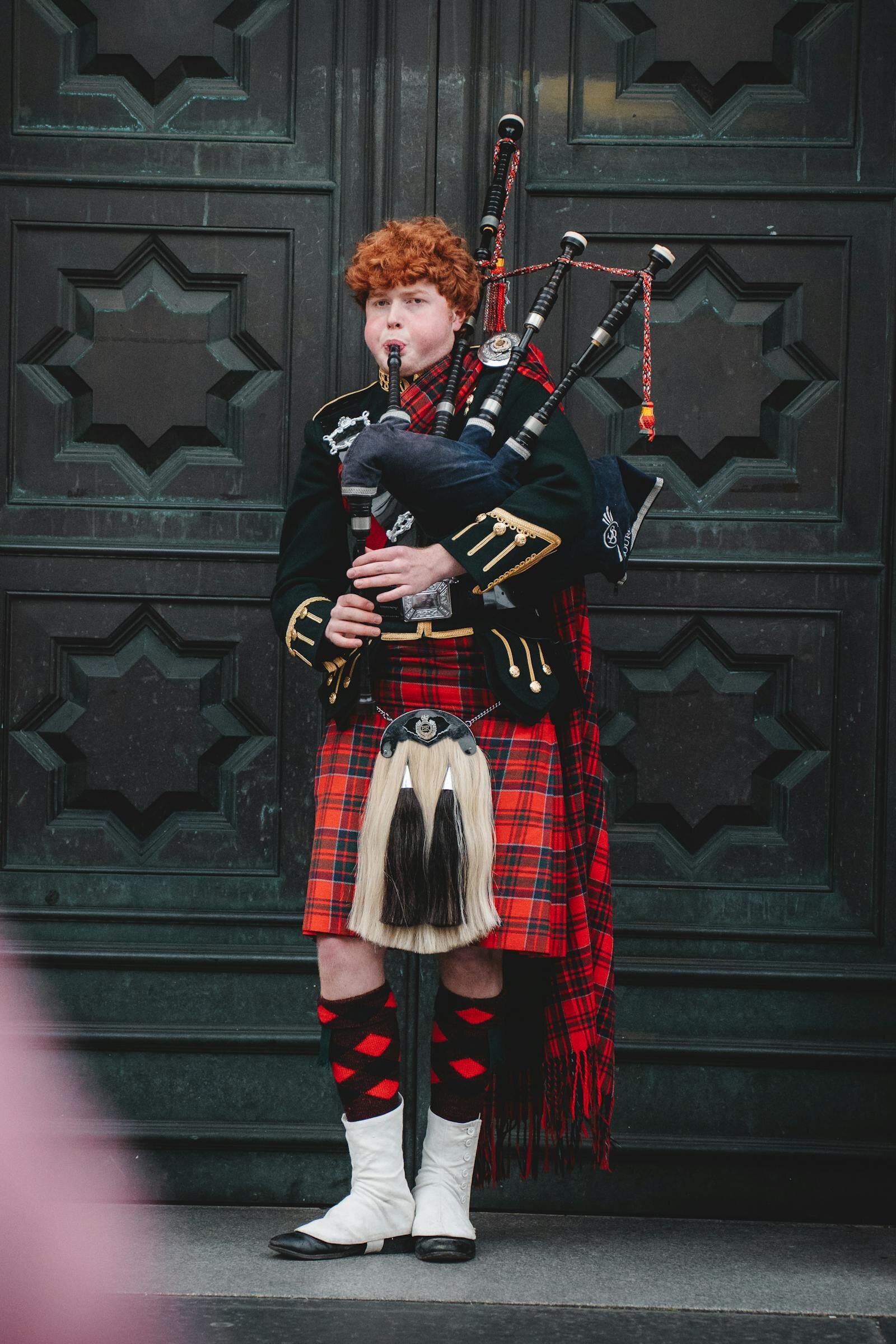 Traditional Scottish kilt in Edinburgh